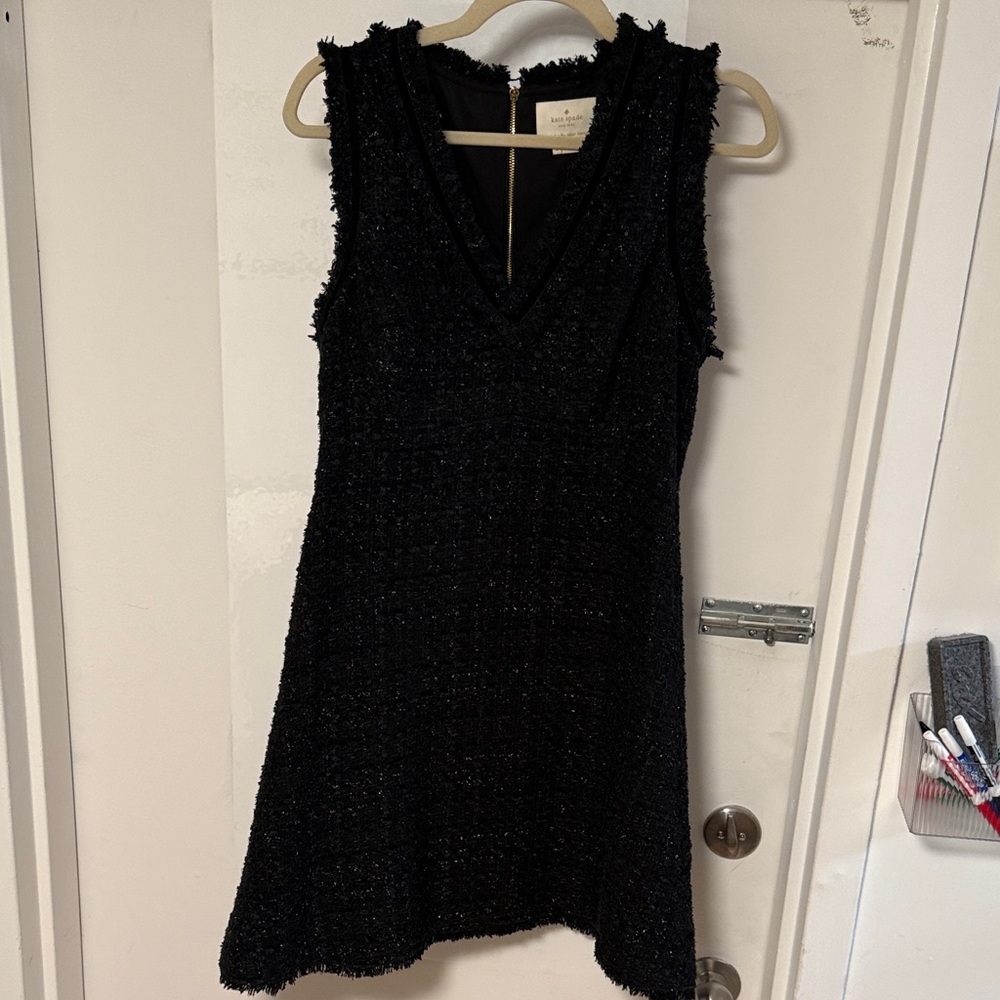 Kate Spade Black Textured Mini Dress